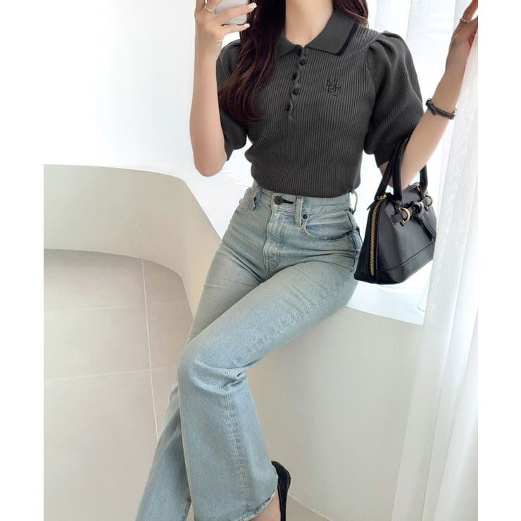 【mily bilet】配色×くすみカラーで魅せる、ずるい清楚さ。配色ラインポロ… | Classical Elf  | 詳細画像11 