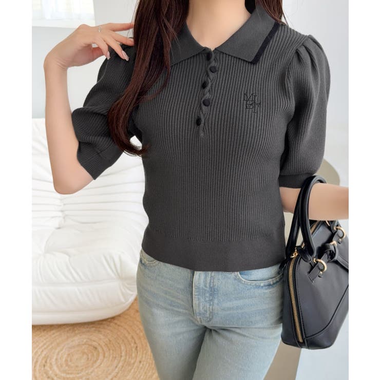 【mily bilet】配色×くすみカラーで魅せる、ずるい清楚さ。配色ラインポロ… | Classical Elf  | 詳細画像12 