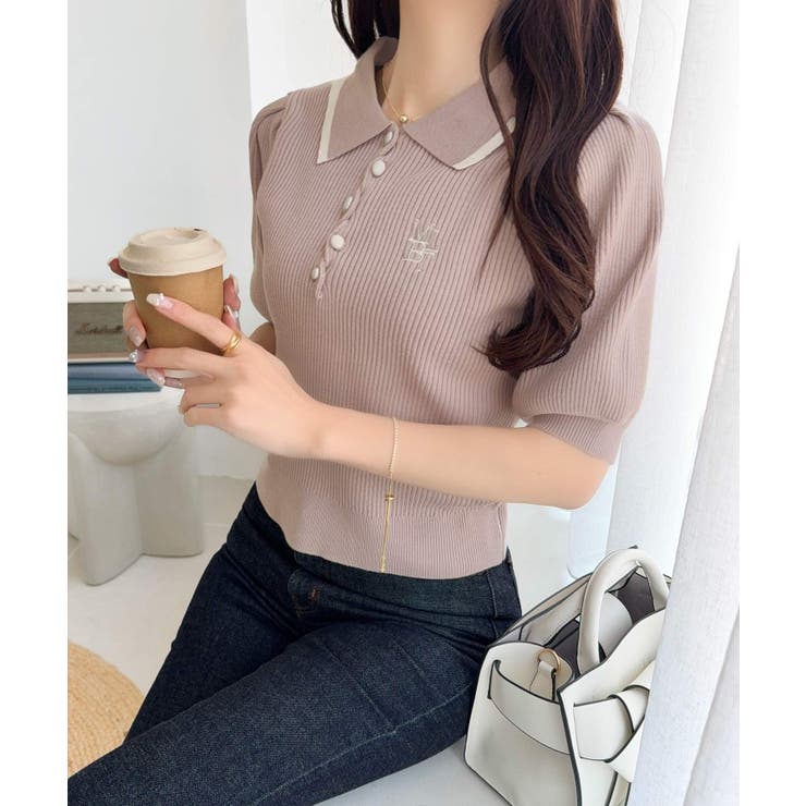 【mily bilet】配色×くすみカラーで魅せる、ずるい清楚さ。配色ラインポロ… | Classical Elf  | 詳細画像17 