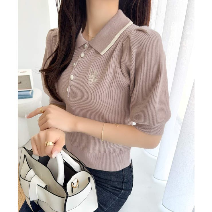 【mily bilet】配色×くすみカラーで魅せる、ずるい清楚さ。配色ラインポロ… | Classical Elf  | 詳細画像18 