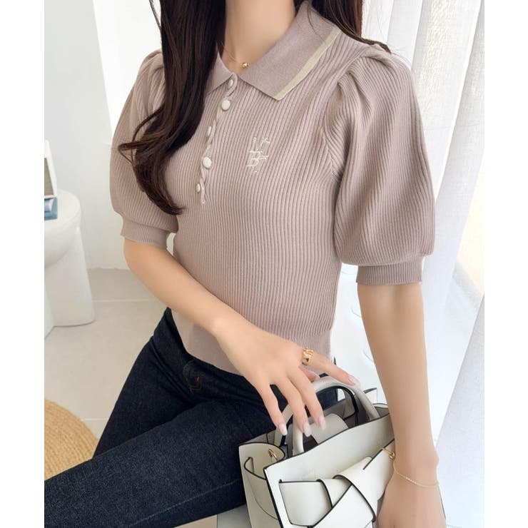 【mily bilet】配色×くすみカラーで魅せる、ずるい清楚さ。配色ラインポロ… | Classical Elf  | 詳細画像20 