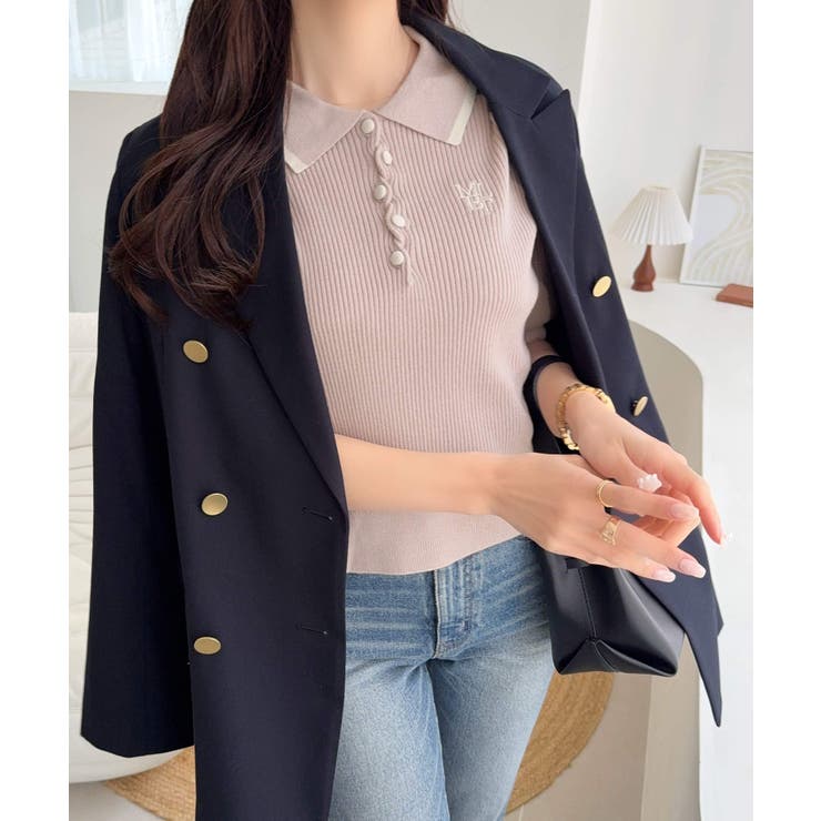 【mily bilet】配色×くすみカラーで魅せる、ずるい清楚さ。配色ラインポロ… | Classical Elf  | 詳細画像21 