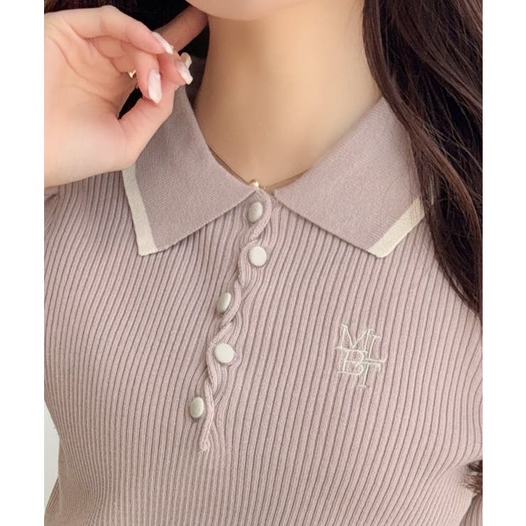 【mily bilet】配色×くすみカラーで魅せる、ずるい清楚さ。配色ラインポロ… | Classical Elf  | 詳細画像24 