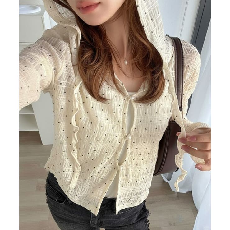 アイボリードット | 【mily bilet】カジュアルと清楚のドッキング。大人可愛い軽やかな一枚♪フ… | Classical Elf 