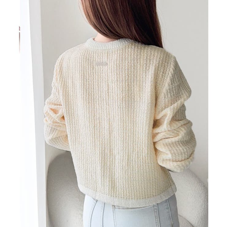 【mily bilet】甘さに恋して、気品きらり♪ツイードニットパールボタンカー… | Classical Elf  | 詳細画像9 