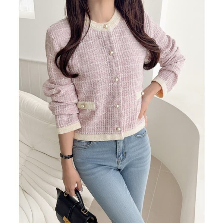 【mily bilet】甘さに恋して、気品きらり♪ツイードニットパールボタンカー… | Classical Elf  | 詳細画像38 