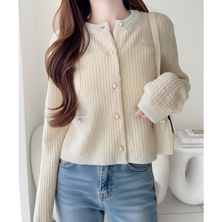 【mily bilet】甘さに恋して、気品きらり♪ツイードニットパールボタンカー… | Classical Elf  | 詳細画像2 