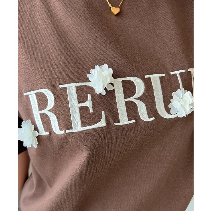 【mily bilet】フロント刺繍でさりげなく華やぐ♪ 立体花モチーフＴシャツ… | Classical Elf  | 詳細画像25 