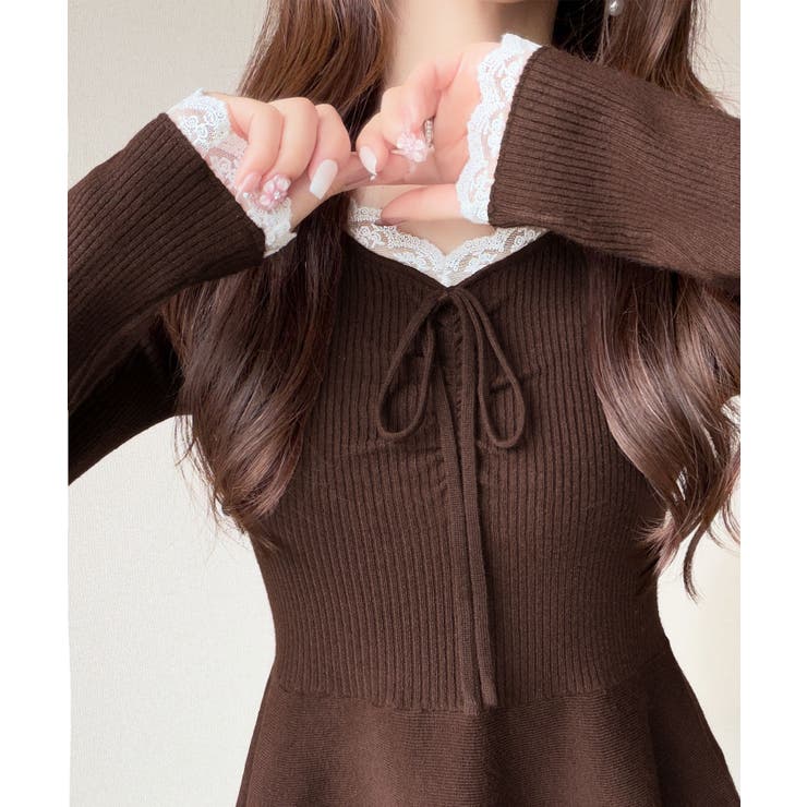 【mily bilet】甘さをひとさじ、華やぐ大人ガーリー。レースレイヤード風ギ… | Classical Elf  | 詳細画像29 