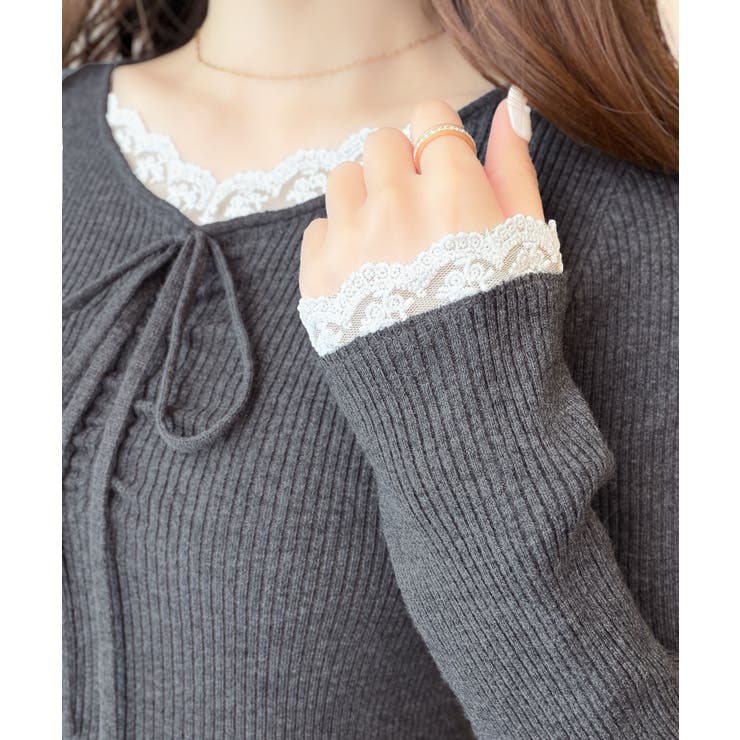 【mily bilet】甘さをひとさじ、華やぐ大人ガーリー。レースレイヤード風ギ… | Classical Elf  | 詳細画像38 