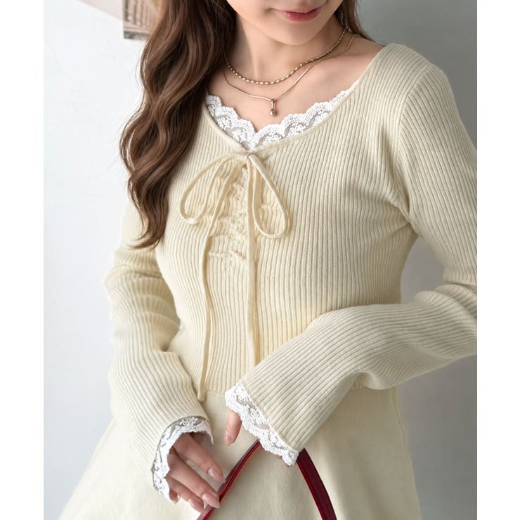 【mily bilet】甘さをひとさじ、華やぐ大人ガーリー。レースレイヤード風ギ… | Classical Elf  | 詳細画像3 