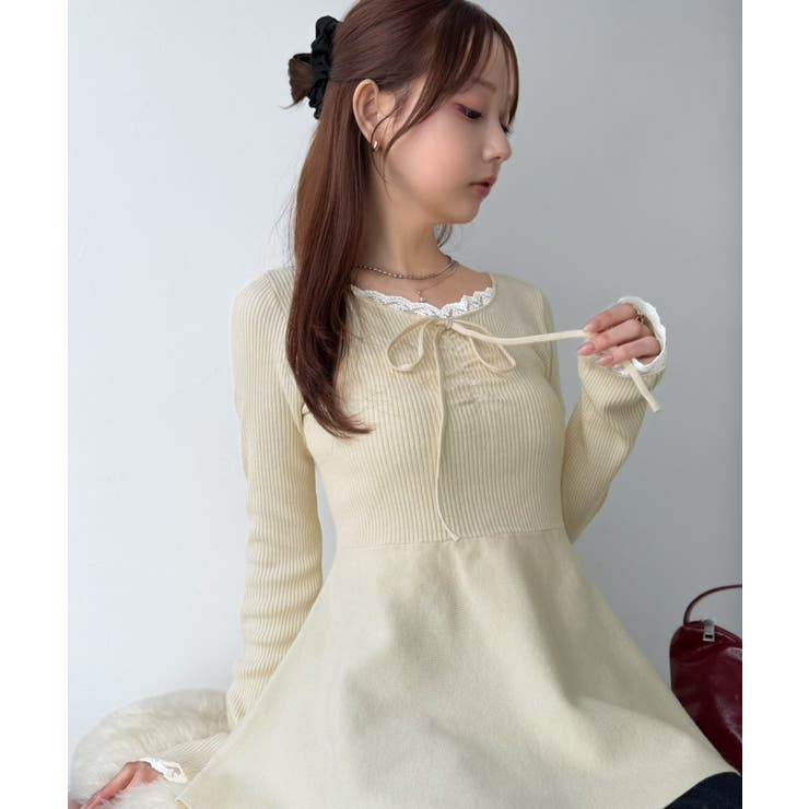 【mily bilet】甘さをひとさじ、華やぐ大人ガーリー。レースレイヤード風ギ… | Classical Elf  | 詳細画像6 