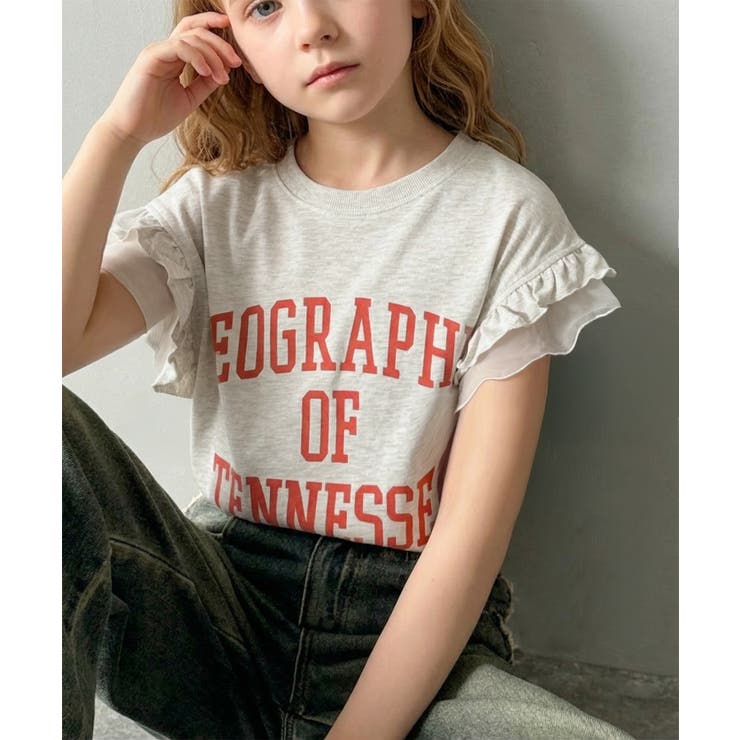 【mily bilet】【キッズ】 親子リンクコーデ可能◎ダブルフリル袖カレッジ… | Classical Elf kids | 詳細画像6 