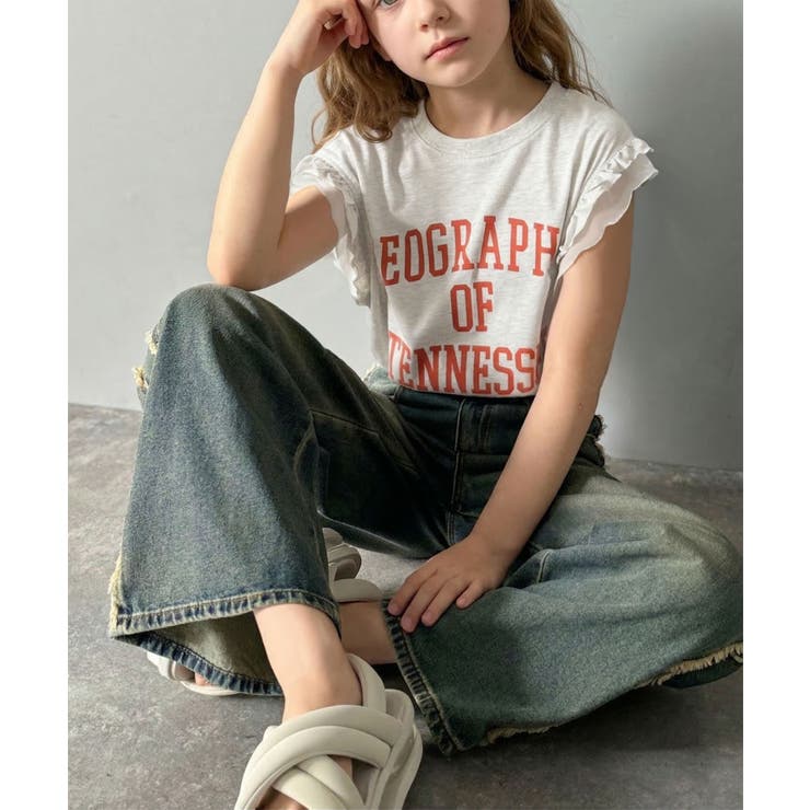 【mily bilet】【キッズ】 親子リンクコーデ可能◎ダブルフリル袖カレッジ… | Classical Elf kids | 詳細画像11 