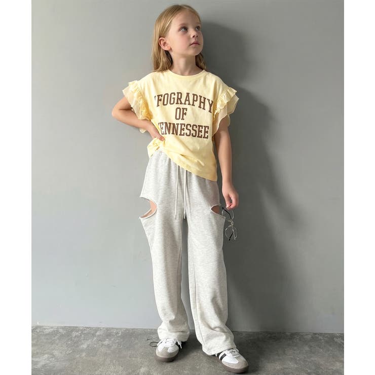 【mily bilet】【キッズ】 親子リンクコーデ可能◎ダブルフリル袖カレッジ… | Classical Elf kids | 詳細画像14 