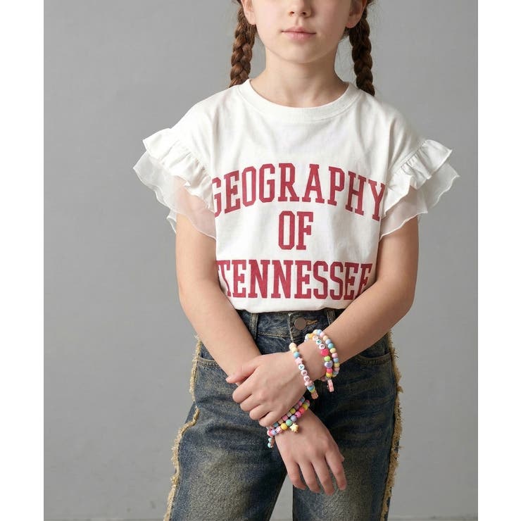 【mily bilet】【キッズ】 親子リンクコーデ可能◎ダブルフリル袖カレッジ… | Classical Elf kids | 詳細画像5 