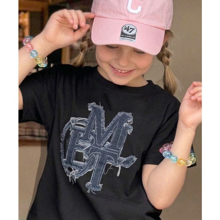 【キッズ】親子リンクコーデ可能♪毎日着せたい 綿100％デニムワッペンフリンジ使… | Classical Elf kids | 詳細画像8 