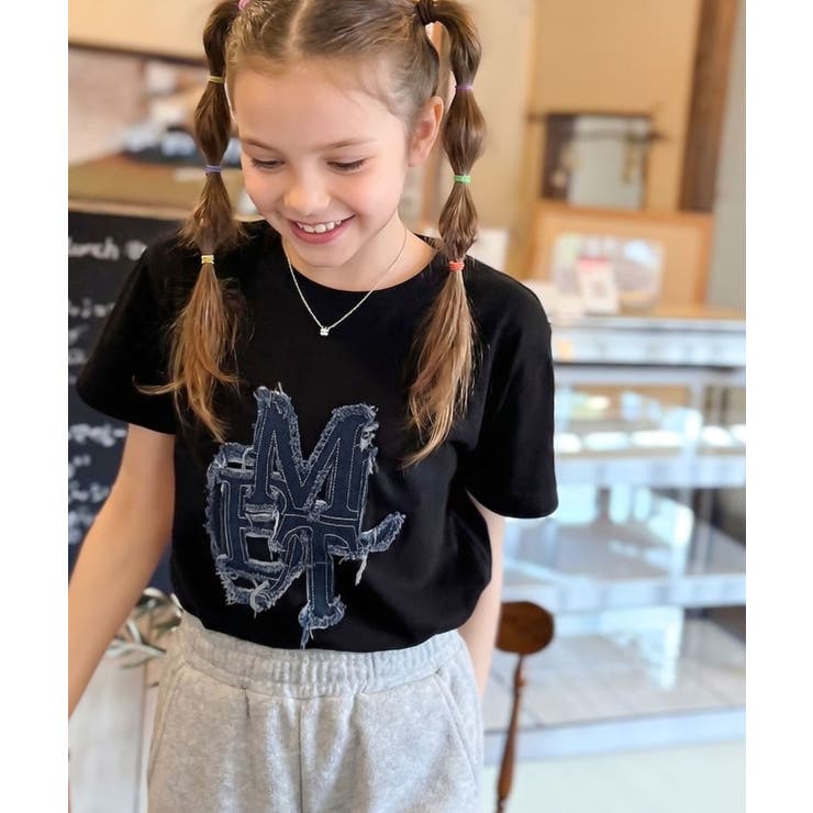 【キッズ】親子リンクコーデ可能♪毎日着せたい 綿100％デニムワッペンフリンジ使… | Classical Elf kids | 詳細画像9 