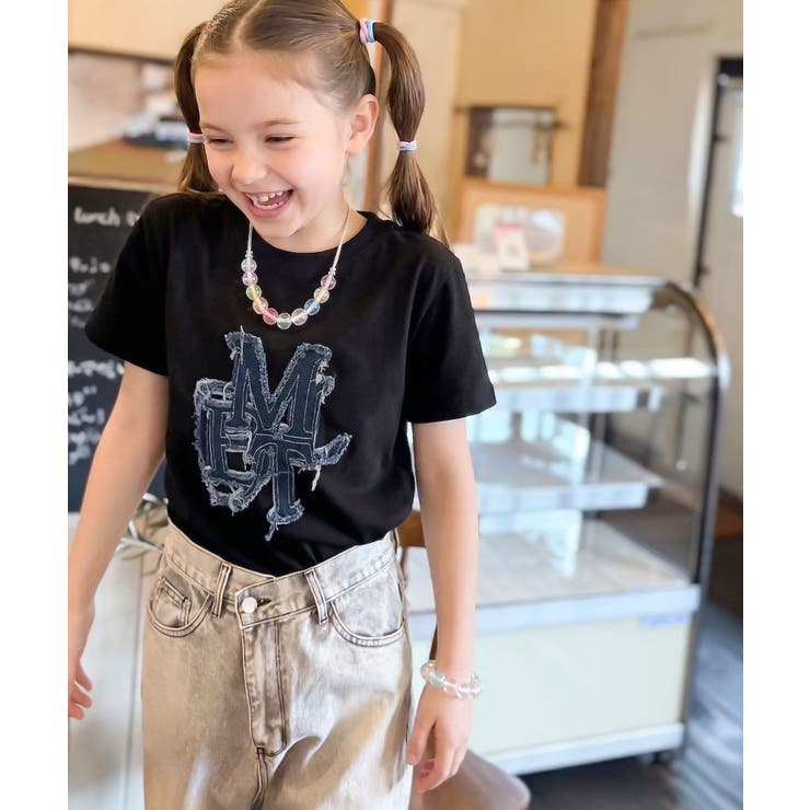 【キッズ】親子リンクコーデ可能♪毎日着せたい 綿100％デニムワッペンフリンジ使… | Classical Elf kids | 詳細画像10 