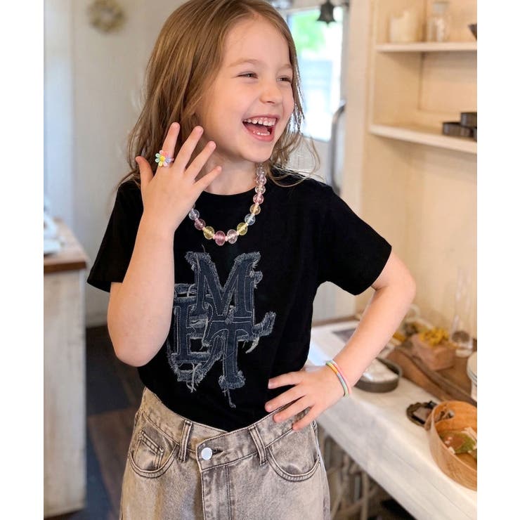 【キッズ】親子リンクコーデ可能♪毎日着せたい 綿100％デニムワッペンフリンジ使… | Classical Elf kids | 詳細画像13 