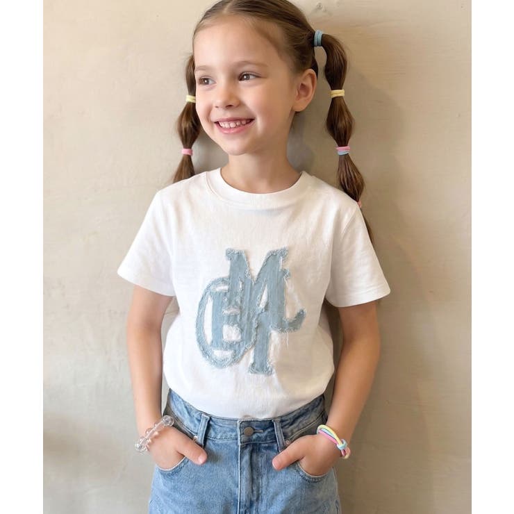 【キッズ】親子リンクコーデ可能♪毎日着せたい 綿100％デニムワッペンフリンジ使… | Classical Elf kids | 詳細画像5 