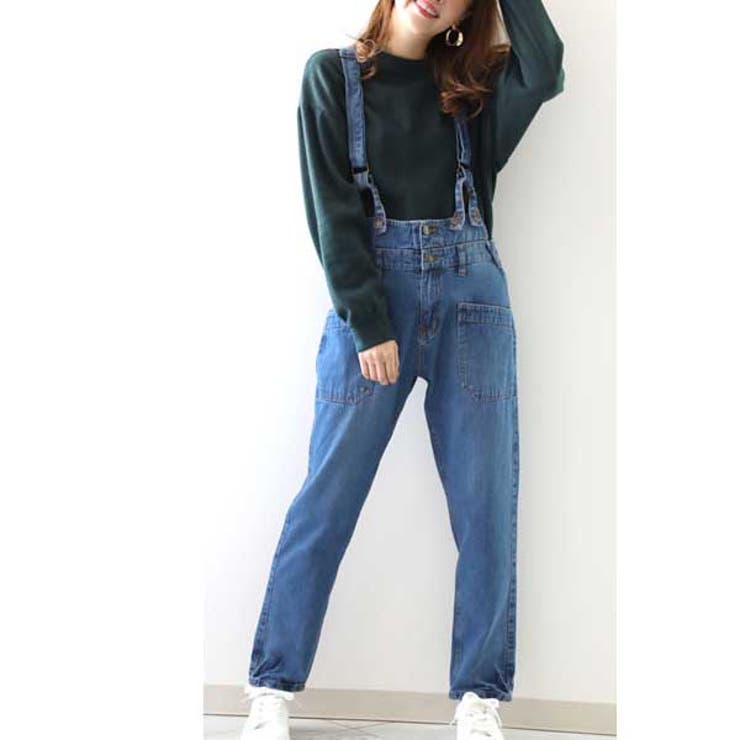 大特価 pop サスペンダー付き デニムパンツ[品番：WZ000003187]｜Classical パンツ