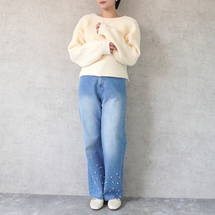 2WAYクロスデザインニット プルオーバー トップス 秋冬 | SELECT LEVERY  | 詳細画像7 