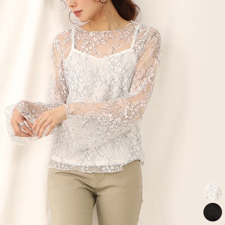 レースブラウス インナー付き レース 品番 Stsw Select Levery セレクトリベリー のレディースファッション通販 Shoplist ショップリスト