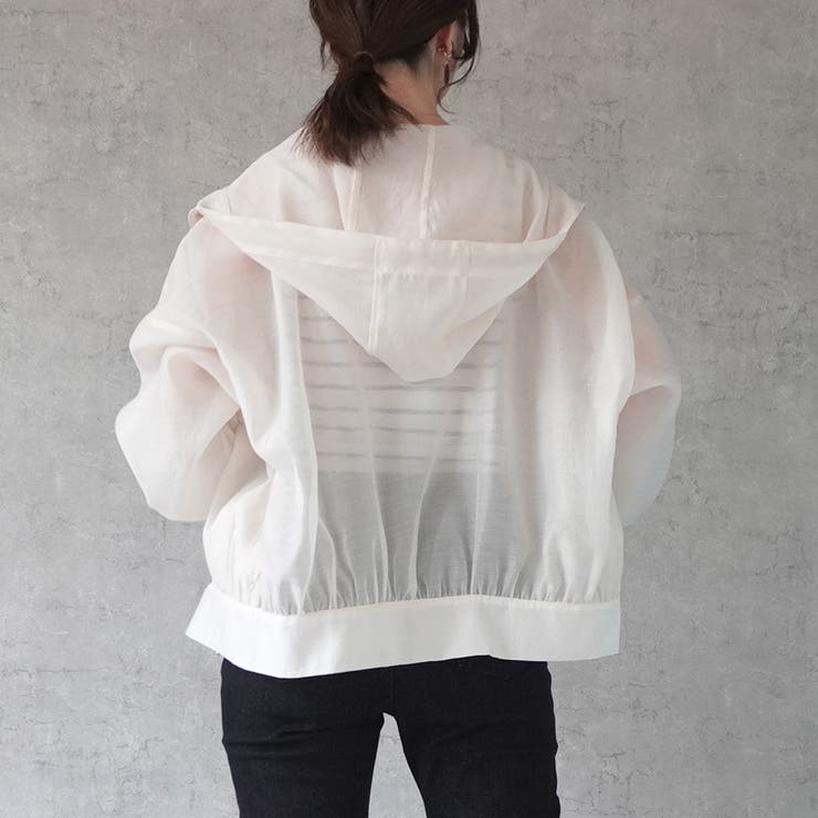 シアー フード付き ボリューム ジャケット マウンテンパーカー アウター 春夏 | SELECT LEVERY  | 詳細画像12 