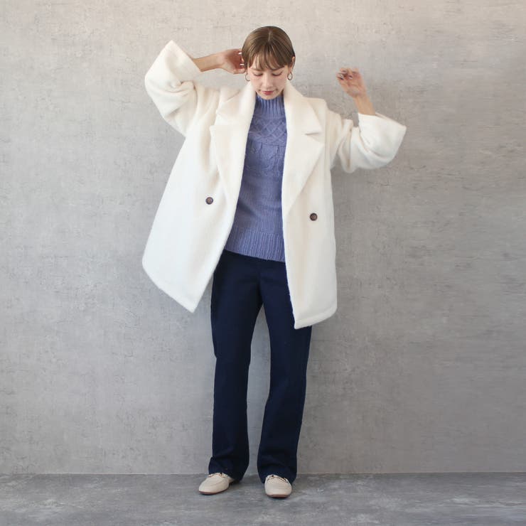 【新品】プープレ　ジャカードコート　白 JOSEPH Navarre コート | ホワイト | FARFETCH JP