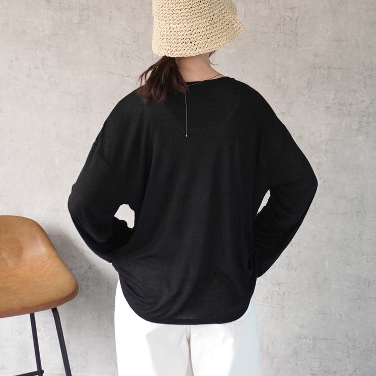 シアーロゴプリントTシャツ ロンT トップス 長袖 春夏 秋 | SELECT LEVERY  | 詳細画像19 