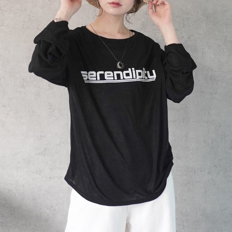 シアーロゴプリントTシャツ ロンT トップス 長袖 春夏 秋 | SELECT LEVERY  | 詳細画像18 