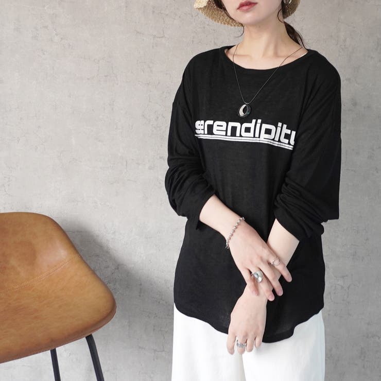 シアーロゴプリントTシャツ ロンT トップス 長袖 春夏 秋 | SELECT LEVERY  | 詳細画像17 