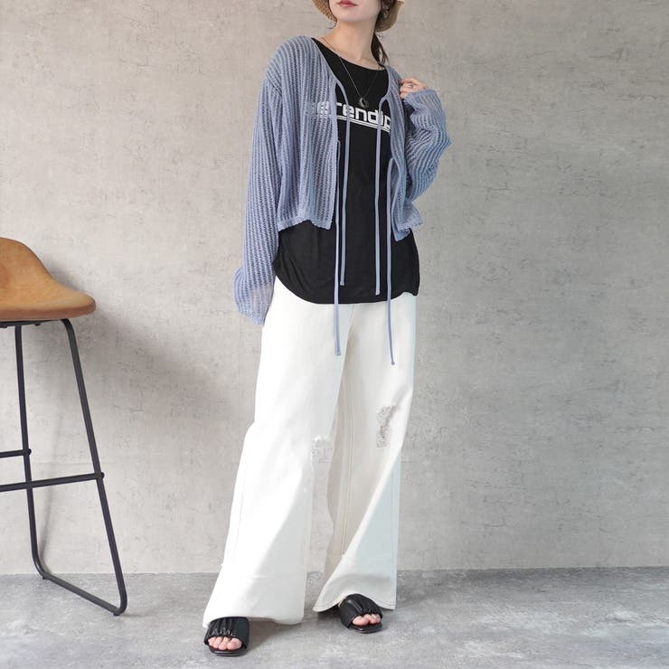 シアーロゴプリントTシャツ ロンT トップス 長袖 春夏 秋 | SELECT LEVERY  | 詳細画像20 