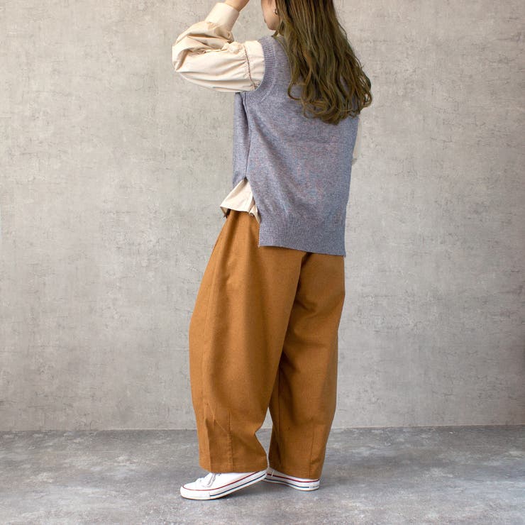 ライトメルトン サーカスパンツ メルトン パンツ チェック ボトムス  | SELECT LEVERY  | 詳細画像3 