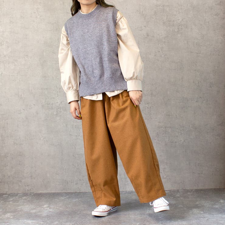 ライトメルトン サーカスパンツ メルトン パンツ チェック ボトムス  | SELECT LEVERY  | 詳細画像4 