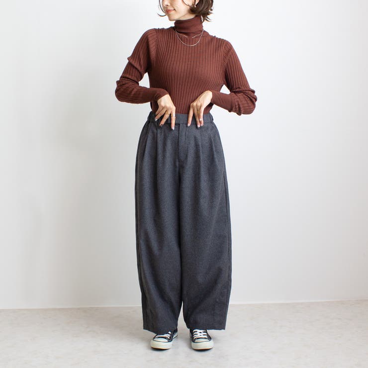 チャコール | ライトメルトン サーカスパンツ メルトン パンツ チェック ボトムス  | SELECT LEVERY 