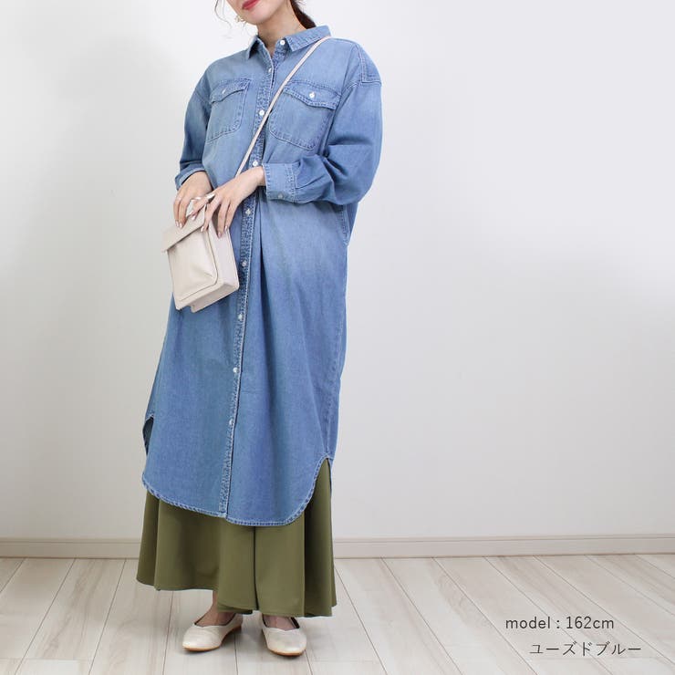 デニムシャツ ワンピース ロングシャツ 品番 Stsw Select Levery セレクトリベリー のレディースファッション通販 Shoplist ショップリスト