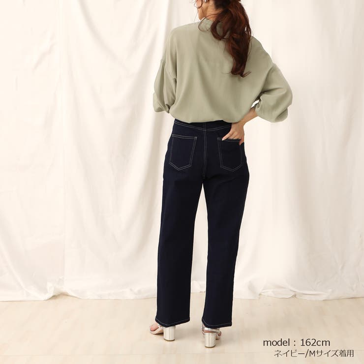 リサイクル デニム ストレートパンツ[品番：STSW0000480