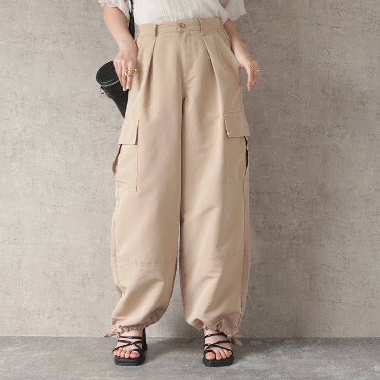 裾リボン カーゴパンツ パンツ ボトムス ワイドパンツ オールシーズン | SELECT LEVERY  | 詳細画像22 