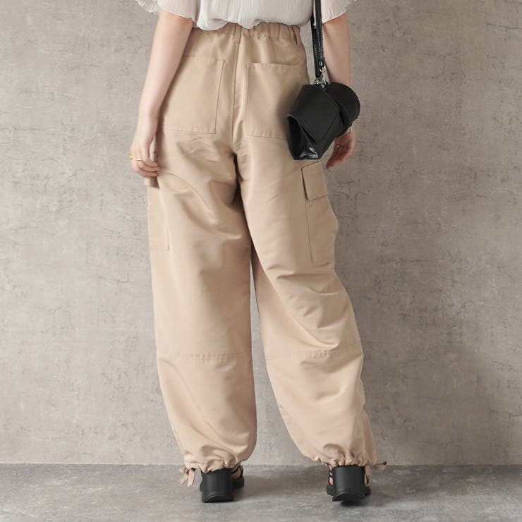裾リボン カーゴパンツ パンツ ボトムス ワイドパンツ オールシーズン | SELECT LEVERY  | 詳細画像24 