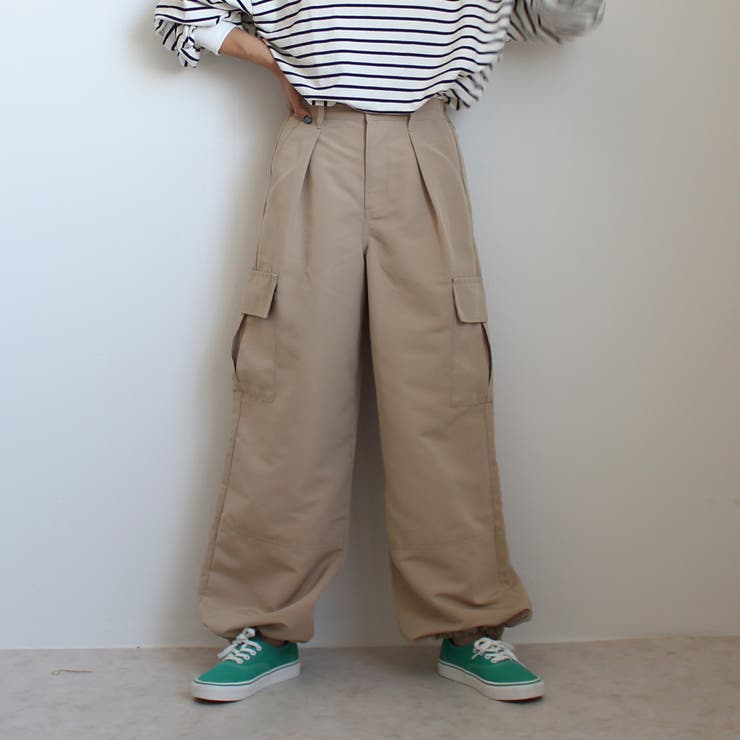 裾リボン カーゴパンツ パンツ ボトムス ワイドパンツ オールシーズン | SELECT LEVERY  | 詳細画像19 