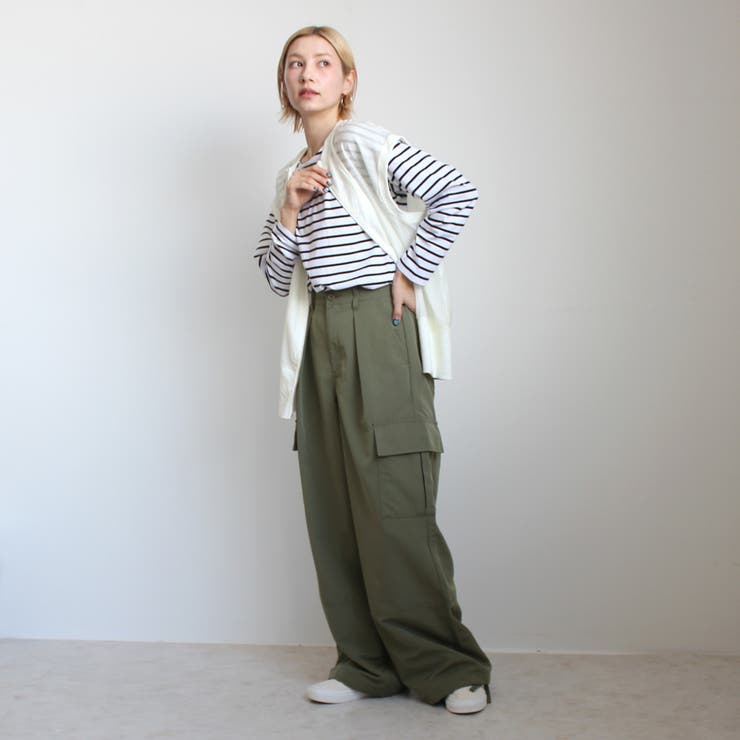 裾リボン カーゴパンツ パンツ ボトムス ワイドパンツ オールシーズン | SELECT LEVERY  | 詳細画像35 