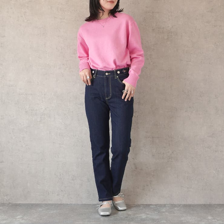 ネイビー | リサイクルデニムわがままフィットスキニーパンツ ボトムス オールシーズン | SELECT LEVERY 