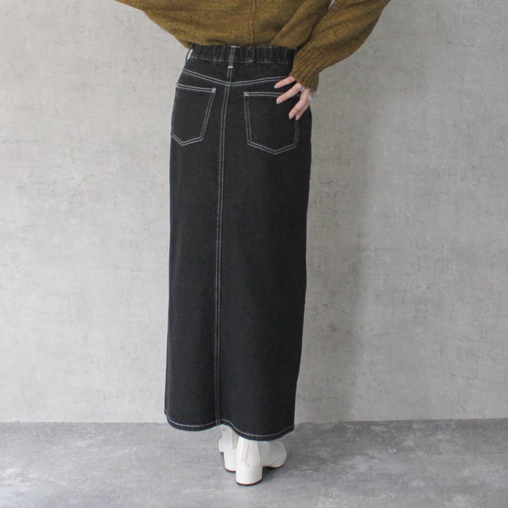 ホワイトステッチデニムスカート ボトムス オールシーズン 春夏 秋冬 | SELECT LEVERY  | 詳細画像16 