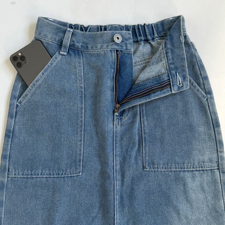 ホワイトステッチデニムスカート ボトムス オールシーズン 春夏 秋冬 | SELECT LEVERY  | 詳細画像25 
