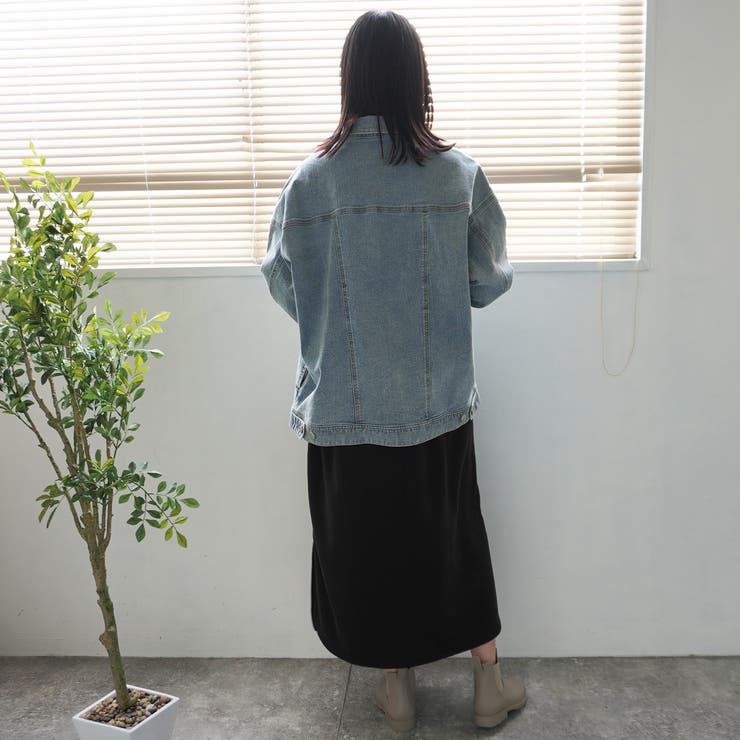 リサイクルルーズデニムジャケット ストレッチ Gジャン | SELECT LEVERY  | 詳細画像8 