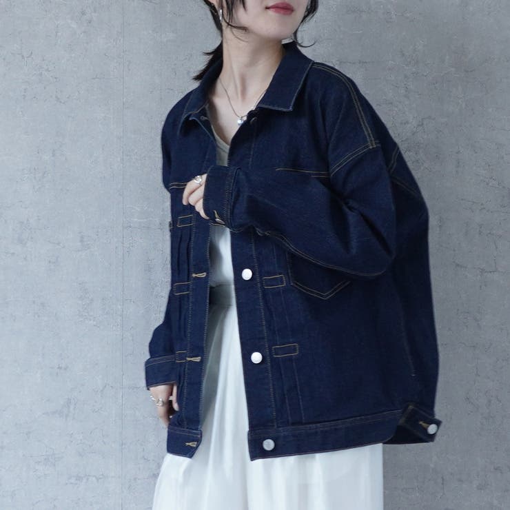 リサイクルルーズデニムジャケット ストレッチ Gジャン | SELECT LEVERY  | 詳細画像11 