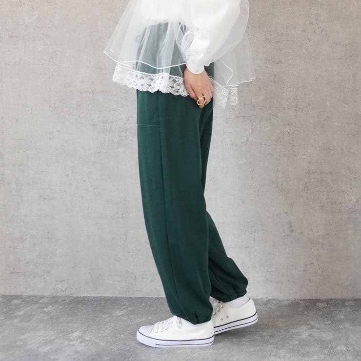 裏シャギーアルガンオイル加工 ジョガーパンツ ドロスト | SELECT LEVERY  | 詳細画像15 