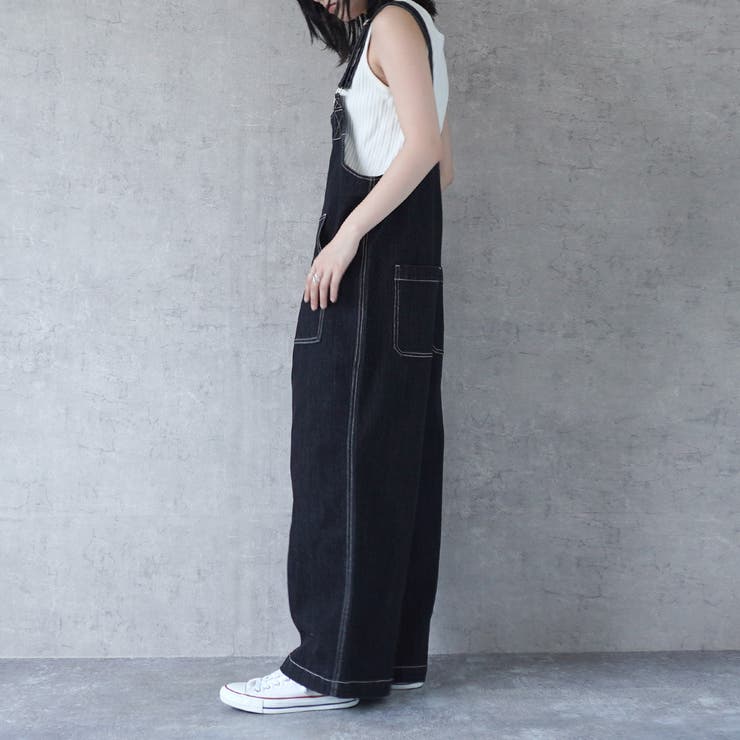 配色ステッチベイカーサロペット パンツ ロングシーズン 春夏 秋冬  | SELECT LEVERY  | 詳細画像22 